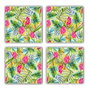 Hermia Set de 4 Posavasos de Piedra Natural Multicolor